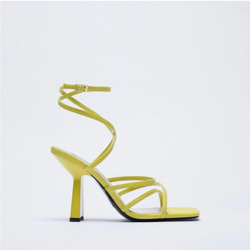 Zara Neon Block Heels - Picture 7 of 8